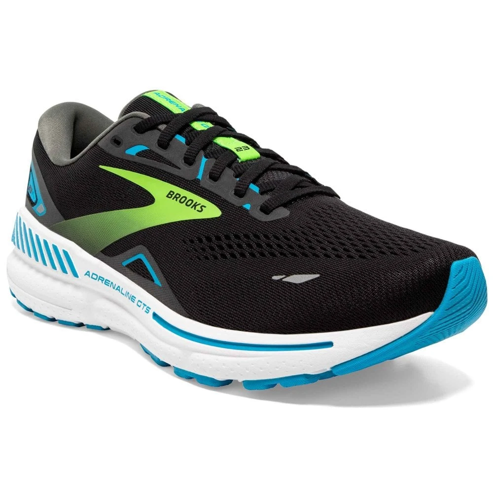 BROOKS Adrenaline GTS 23 Mens Running Shoes Black/Hawaiian Ocean/Green 3 BROOKS Adrenaline GTS 23 Mens Running Shoes Black/Hawaiian Ocean/Green