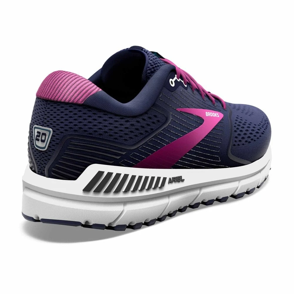 BROOKS Ariel 20 Womens Running Shoes Peacoat/Vivid Viola/White 4 BROOKS Ariel 20 Womens Running Shoes Peacoat/Vivid Viola/White - Image 2