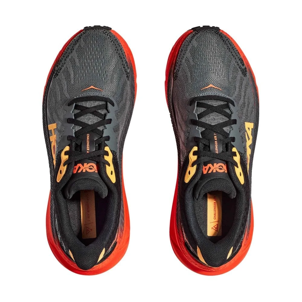 Hoka Challenger 7 Mens Trail Running Shoes Castlerock/Flame 4 Hoka Challenger 7 Mens Trail Running Shoes Castlerock/Flame - Image 2
