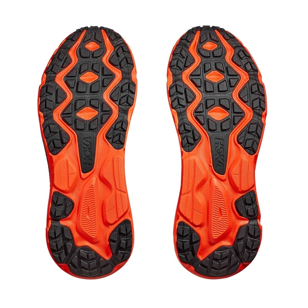 Hoka Challenger 7 Mens Trail Running Shoes Castlerock/Flame 6 Hoka Challenger 7 Mens Trail Running Shoes Castlerock/Flame - Image 4