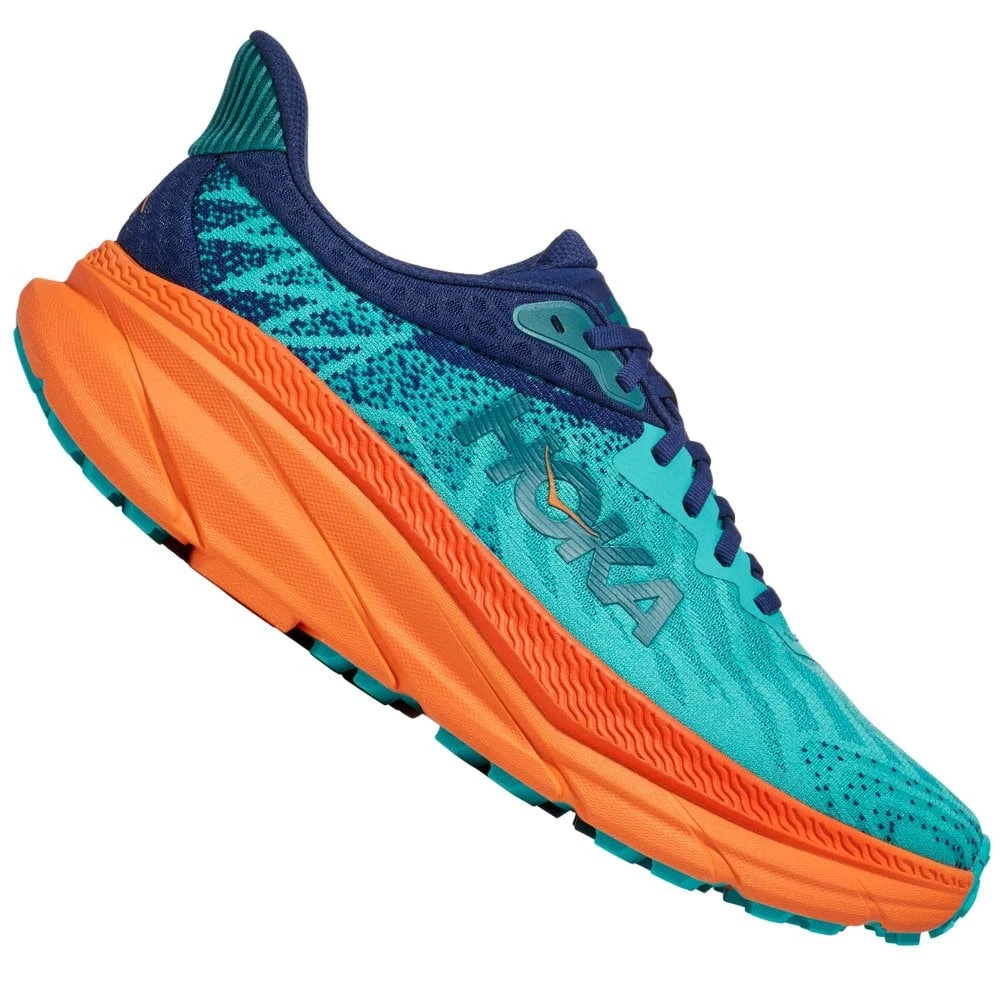 Hoka Challenger 7 Wide 2E Mens Trail Running Shoes Ceramic/Vibrant Orange 3 Hoka Challenger 7 Wide 2E Mens Trail Running Shoes Ceramic/Vibrant Orange