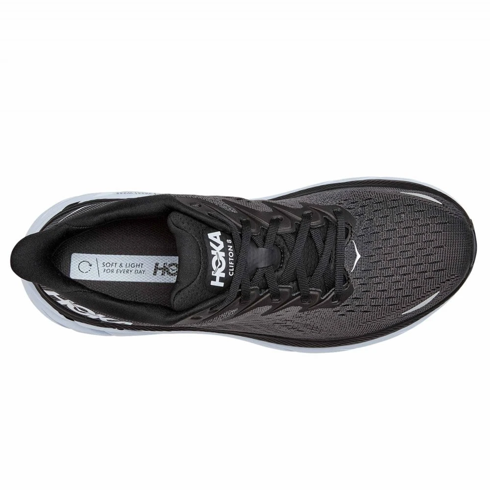 Hoka Clifton 8 Mens Running Shoes Black/White 4 Hoka Clifton 8 Mens Running Shoes Black/White - Image 2