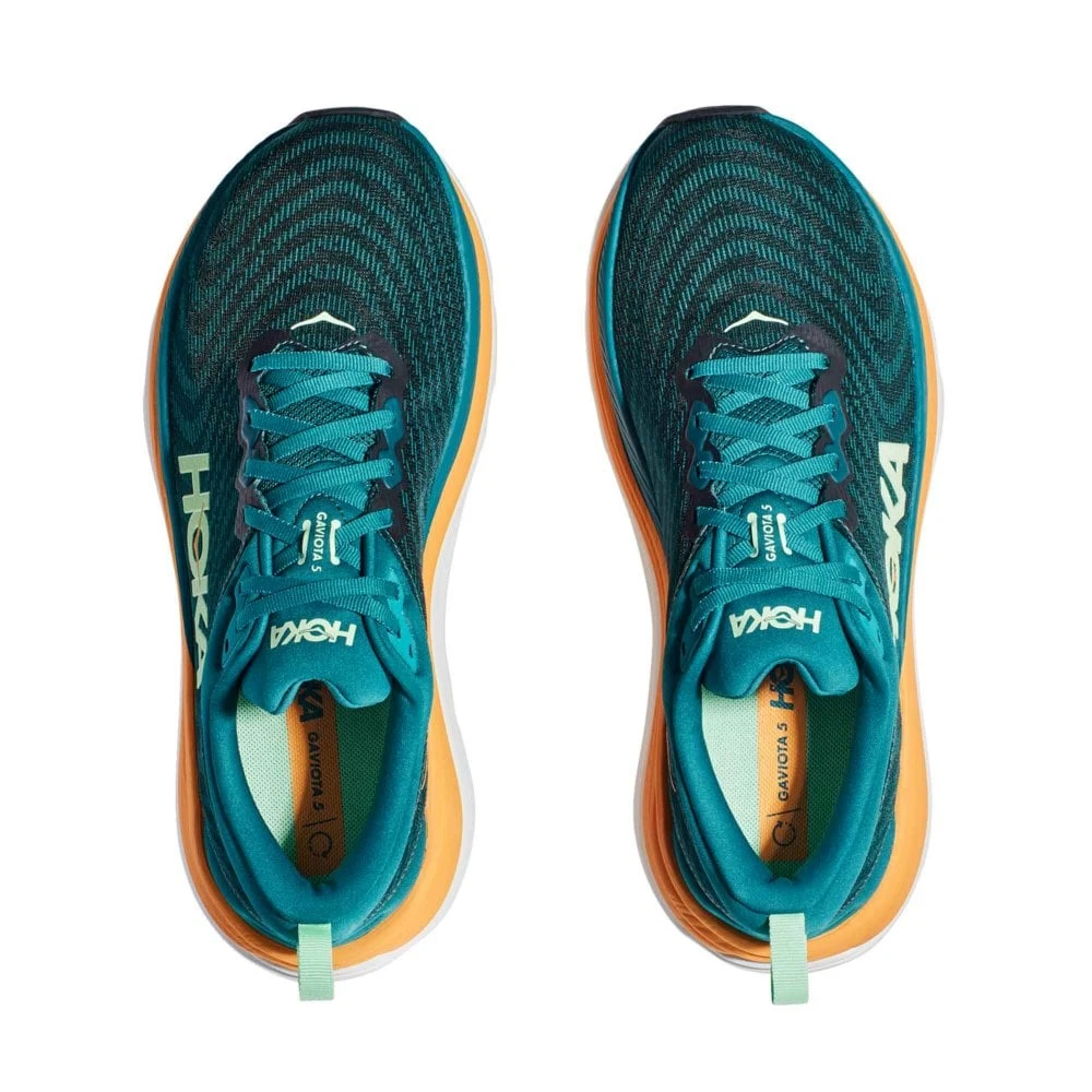 Hoka Gaviota 5 Mens Running Shoes Deep Lagoon/Sherbet 5 Hoka Gaviota 5 Mens Running Shoes Deep Lagoon/Sherbet - Image 3