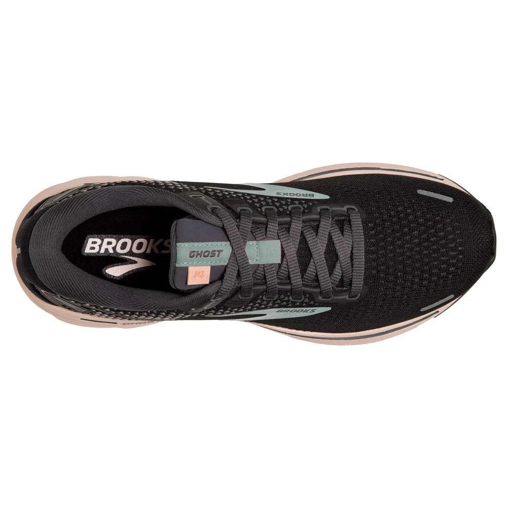 BROOKS Ghost 14 Womens Running Shoes Black/Pearl/Peach 4 BROOKS Ghost 14 Womens Running Shoes Black/Pearl/Peach - Image 2
