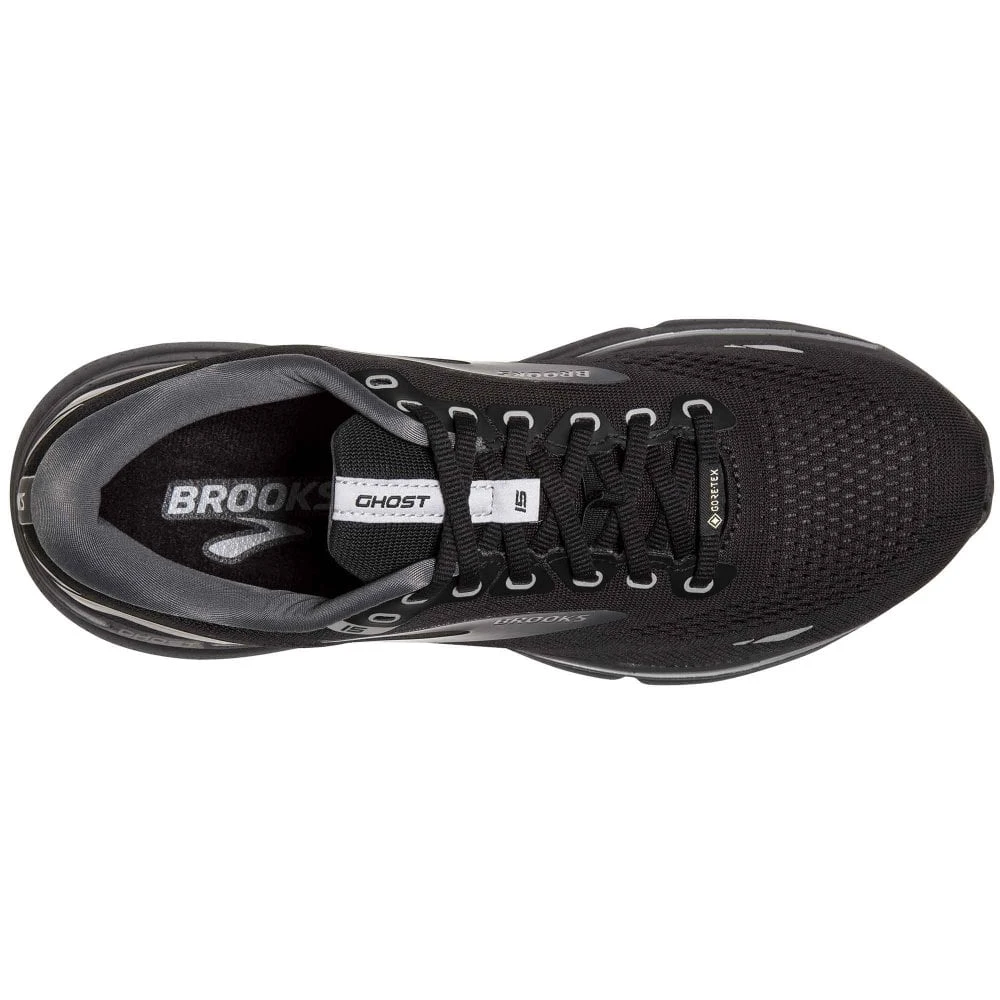 BROOKS Ghost 15 GTX Mens Waterproof Running Shoes Black/Blackened Pearl/Alloy 6 BROOKS Ghost 15 GTX Mens Waterproof Running Shoes Black/Blackened Pearl/Alloy - Image 4