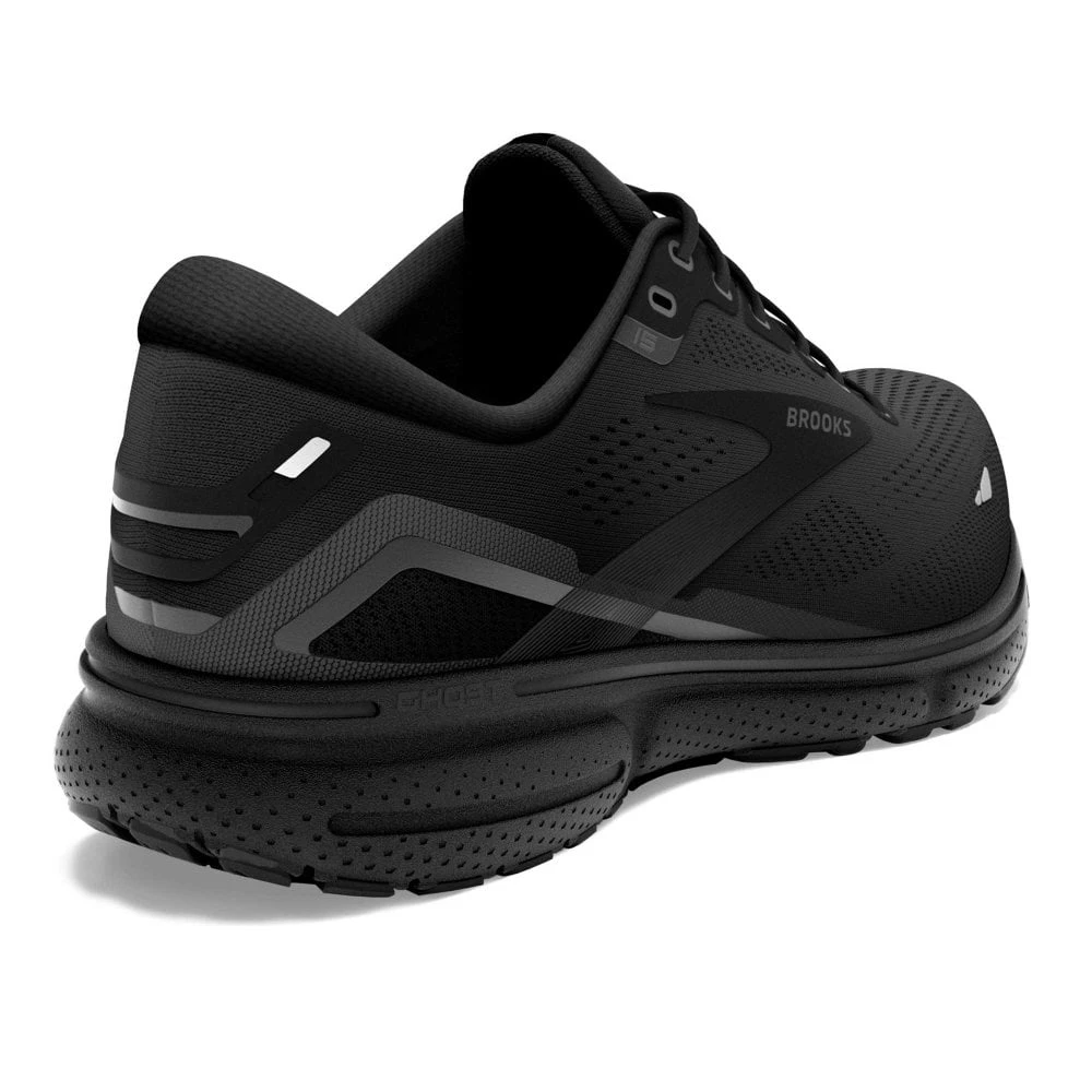 BROOKS Ghost 15 Wide 2E Mens Running Shoes Black/Black/Ebony 4 BROOKS Ghost 15 Wide 2E Mens Running Shoes Black/Black/Ebony - Image 2