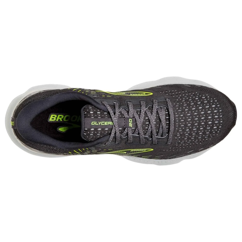 BROOKS Glycerin 20 Mens Running Shoes Ebony/White/Nightlife 4 BROOKS Glycerin 20 Mens Running Shoes Ebony/White/Nightlife - Image 2