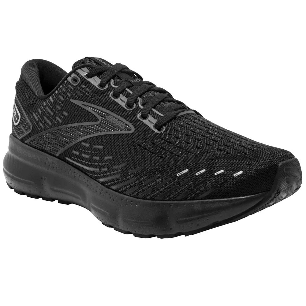 BROOKS Glycerin 20 Wide 2E Mens Running Shoes Black/Black 3 BROOKS Glycerin 20 Wide 2E Mens Running Shoes Black/Black
