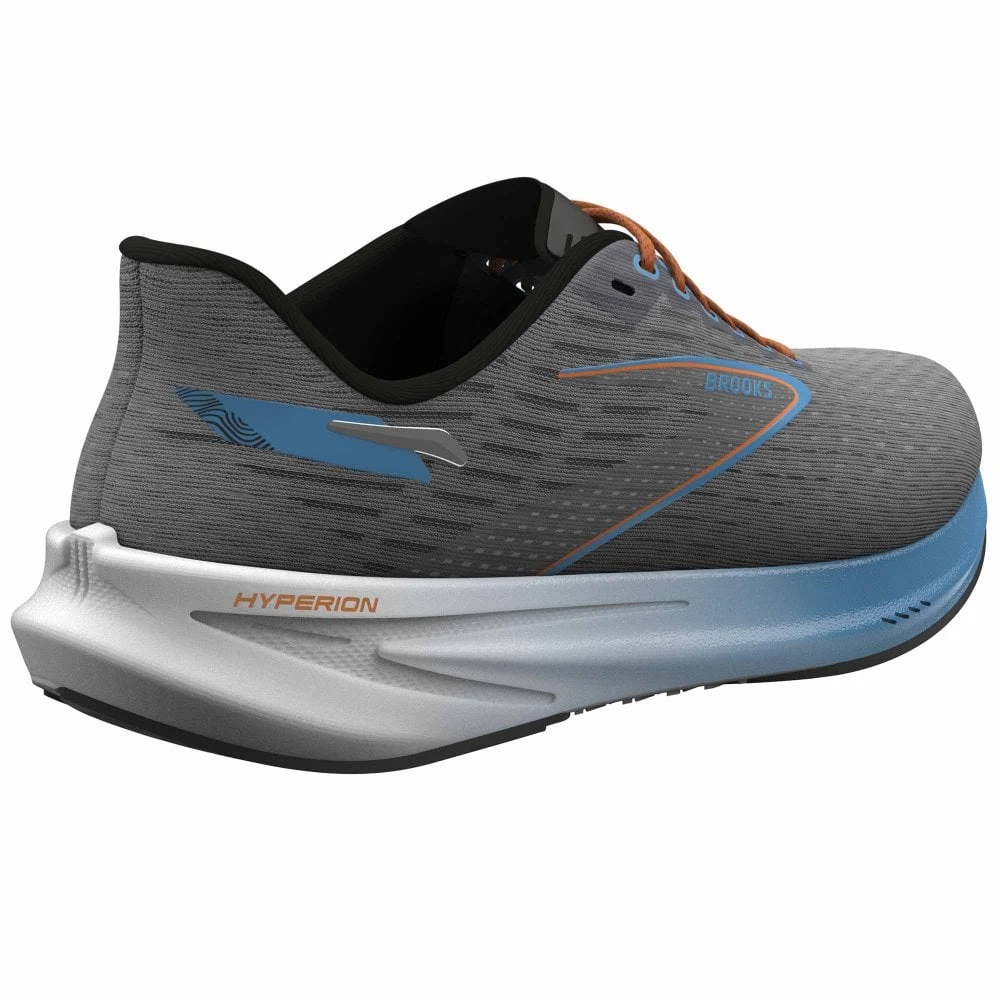 BROOKS Hyperion Mens Running Shoes Grey/Atomic Blue/Scarlet 4 BROOKS Hyperion Mens Running Shoes Grey/Atomic Blue/Scarlet - Image 2