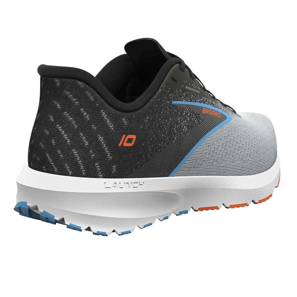 BROOKS Launch 10 Mens Running Shoes Black/Grey/Orange Clown Fish 4 BROOKS Launch 10 Mens Running Shoes Black/Grey/Orange Clown Fish - Image 2
