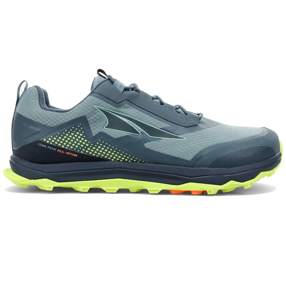 Altra Lone Peak ALL-WTHR Low Mens Trail Running Shoes Grey/Lime 3 Altra Lone Peak ALL-WTHR Low Mens Trail Running Shoes Grey/Lime