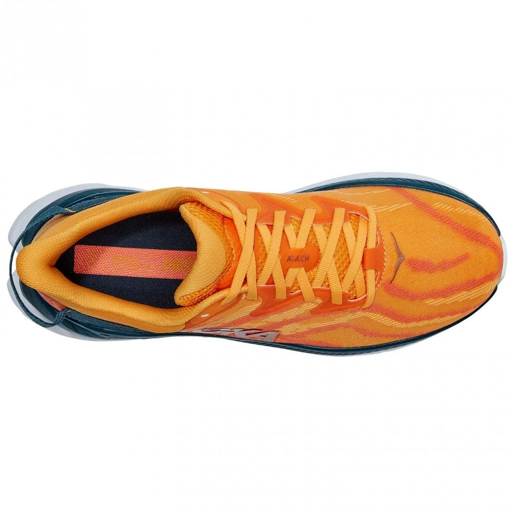 Hoka Mach Supersonic Mens Running Shoes Radiant Yellow/Camellia 4 Hoka Mach Supersonic Mens Running Shoes Radiant Yellow/Camellia - Image 2