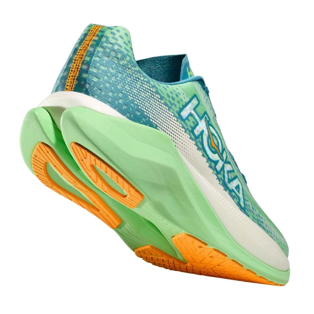 Hoka Mach X Mens Running Shoes Ocean Mist/Lime Glow 4 Hoka Mach X Mens Running Shoes Ocean Mist/Lime Glow - Image 2