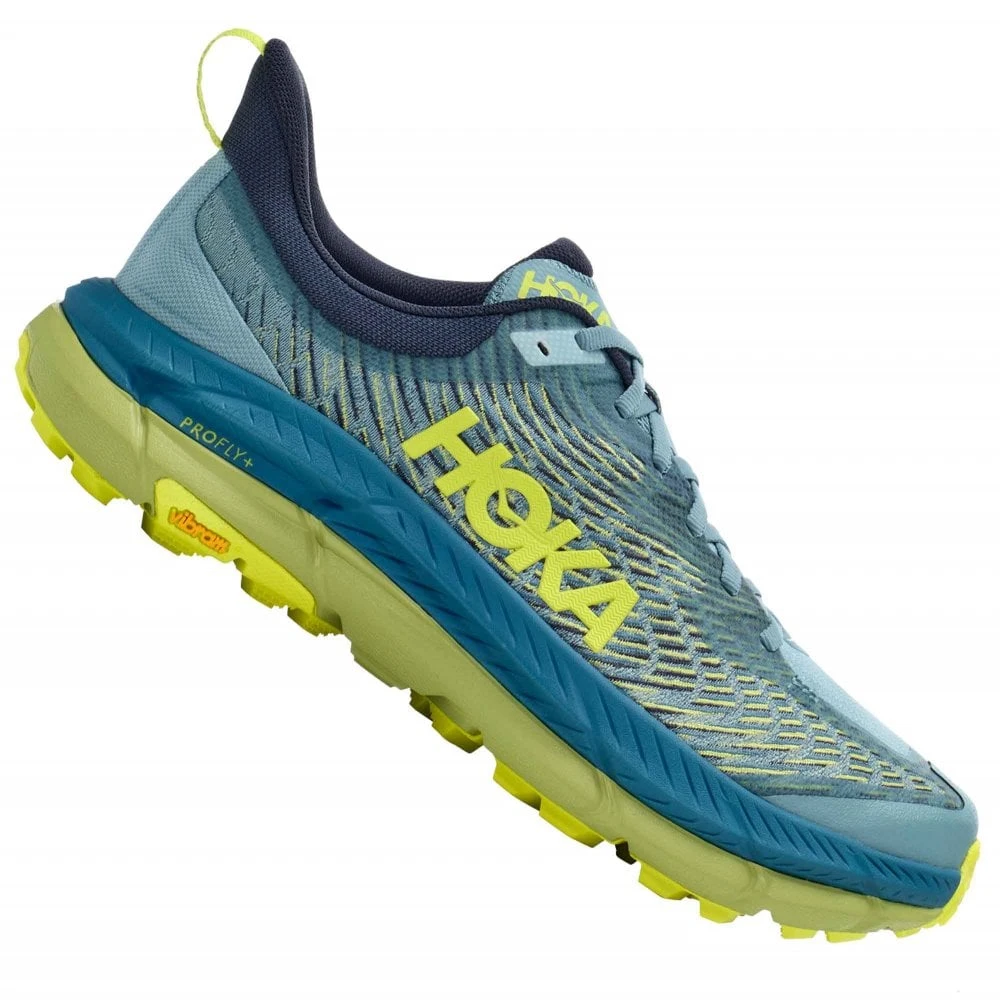 Hoka Mafate Speed 4 Mens Trail Running Shoes Stone Blue/Dark Citron 3 Hoka Mafate Speed 4 Mens Trail Running Shoes Stone Blue/Dark Citron
