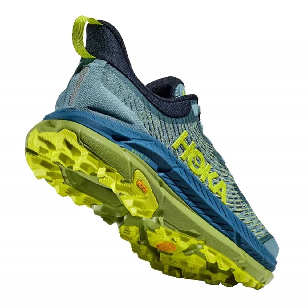 Hoka Mafate Speed 4 Mens Trail Running Shoes Stone Blue/Dark Citron 4 Hoka Mafate Speed 4 Mens Trail Running Shoes Stone Blue/Dark Citron - Image 2