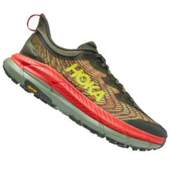 Hoka Mafate Speed 4 Mens Trail Running Shoes Thyme/Fiesta
