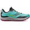 Saucony Peregrine 12 Womens Trail Running Shoes Cool Mint/Acid