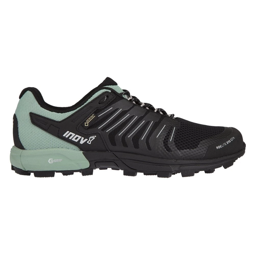 Roclite 315 GTX Womens Waterproof Trail Running Shoes Black/Green 2 Roclite 315 GTX Womens Waterproof Trail Running Shoes Black/Green