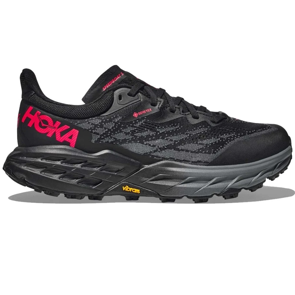 Hoka Speedgoat 5 GTX Womens Waterproof Trail Running Shoes Black/Black 3 Hoka Speedgoat 5 GTX Womens Waterproof Trail Running Shoes Black/Black