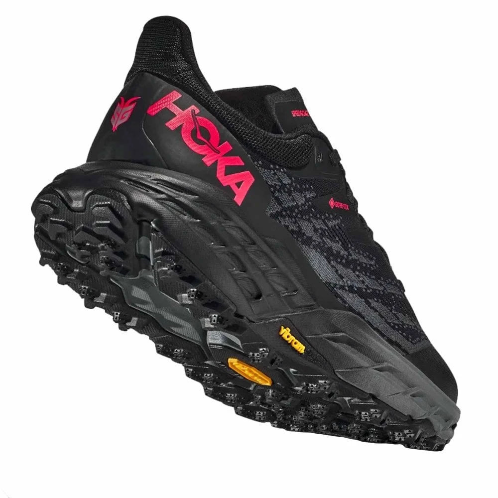 Hoka Speedgoat 5 GTX Womens Waterproof Trail Running Shoes Black/Black 4 Hoka Speedgoat 5 GTX Womens Waterproof Trail Running Shoes Black/Black - Image 2