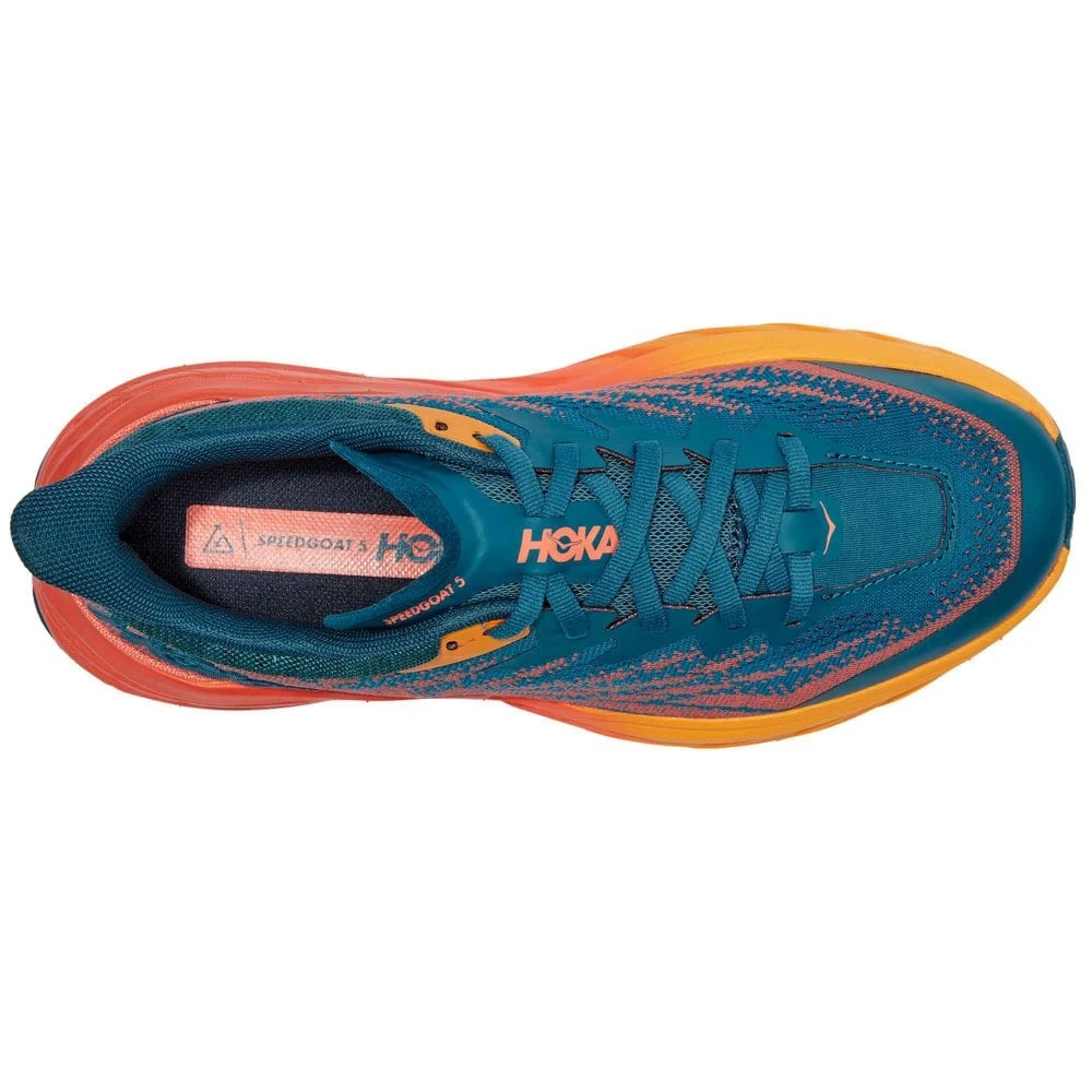 Hoka Speedgoat 5 Wide D Womens Trail Running Shoes Blue Coral/Camellia 5 Hoka Speedgoat 5 Wide D Womens Trail Running Shoes Blue Coral/Camellia - Image 3