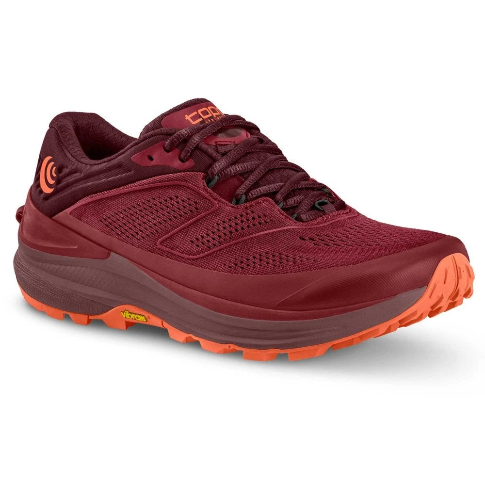Topo Athletic Ultraventure 2 Womens Trail Running Shoes Berry/Orange 3 Topo Athletic Ultraventure 2 Womens Trail Running Shoes Berry/Orange