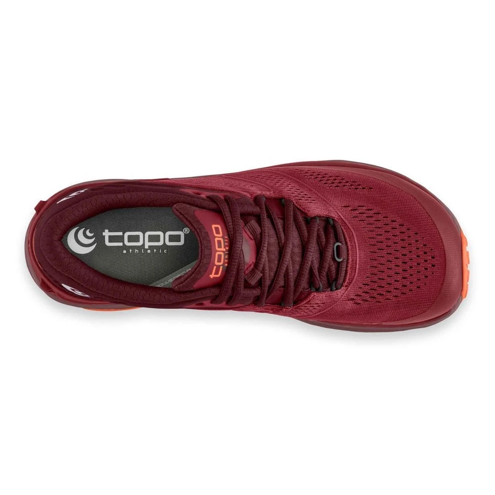 Topo Athletic Ultraventure 2 Womens Trail Running Shoes Berry/Orange 5 Topo Athletic Ultraventure 2 Womens Trail Running Shoes Berry/Orange - Image 3