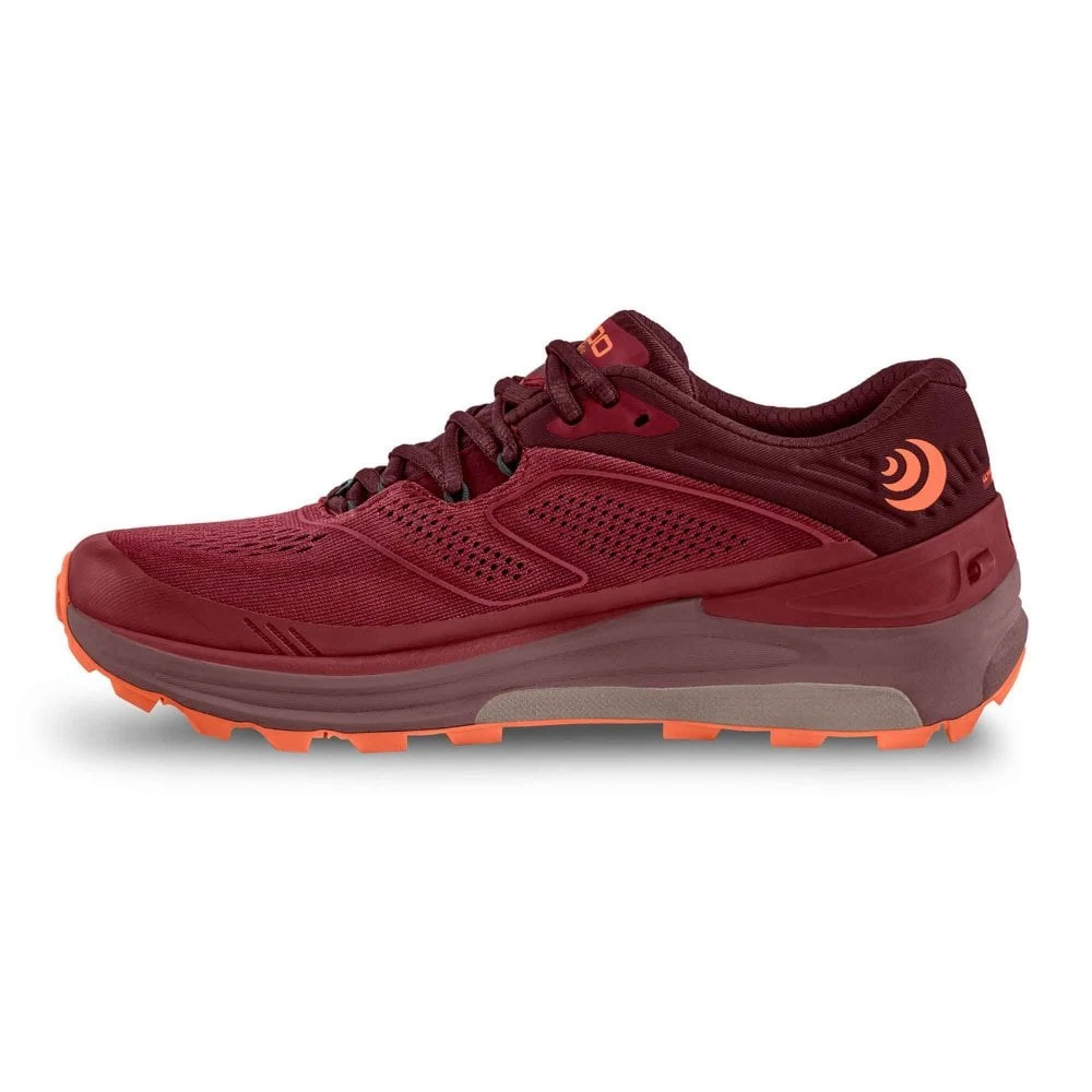 Topo Athletic Ultraventure 2 Womens Trail Running Shoes Berry/Orange 6 Topo Athletic Ultraventure 2 Womens Trail Running Shoes Berry/Orange - Image 4